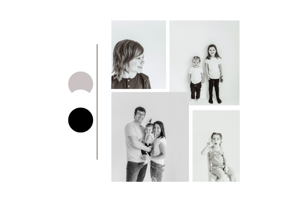 Black and white mini sessions hosted by Farmington Hills Family Photographer